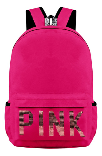 Mochila Feminina Menina Escolar Semi Impermeável Notebook Cor Rosa Pink