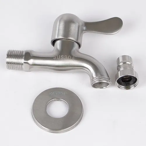 Grifo De Acero Inoxidable, Llave De Paso 1/2