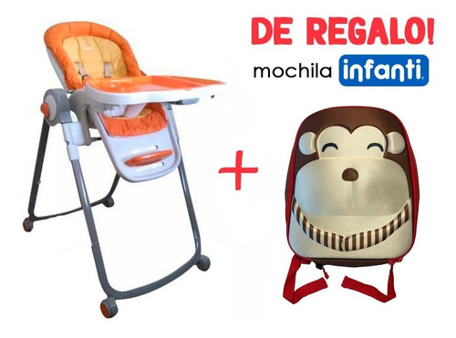 Silla De Comer Para Bebe Caramel + Mochila De Regalo Infanti