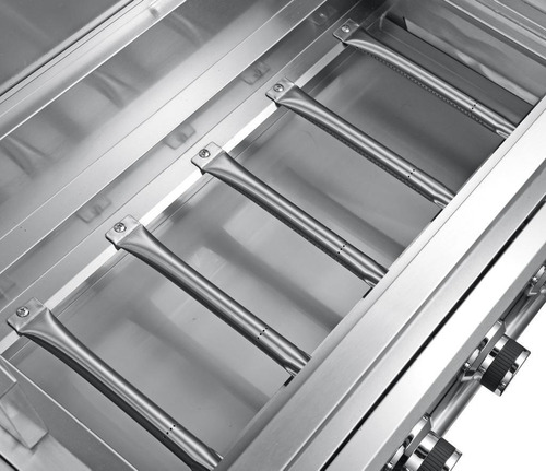 Churrasqueira Hibrida Flex Inox 304 Gás Carvão 5 Queimadores