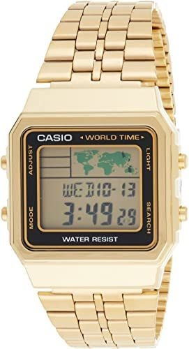 Casio Reloj Digital World Time A500wga-1df De Acero