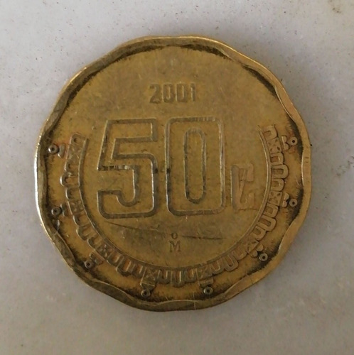 Moneda 50 Centavos Bronce 2001 Cambio De Milenio Buen Edo. 