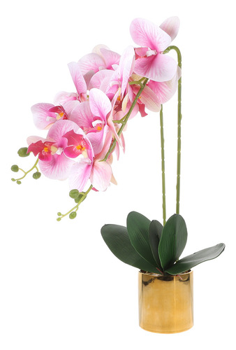 Flores De Orquídea Artificiales En Maceta Orquídea Phalaenop