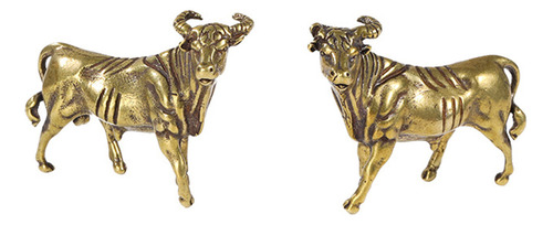 Estatua Decorativa De Buey Con Forma De Vaca, Zodiaco, 2 Uni