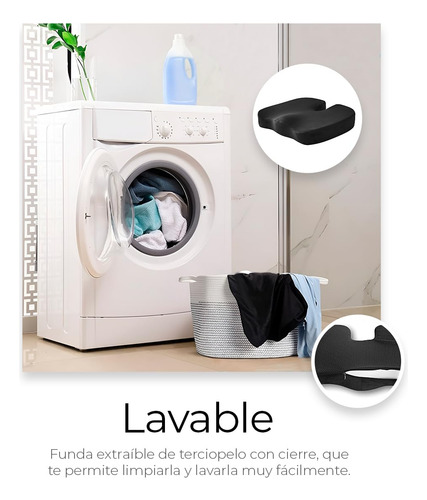 Cojin Ortepedico De Memory Foam Para Asientos, Alivio Para