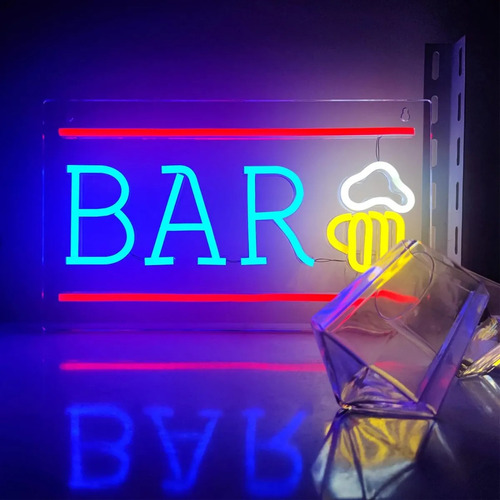 Letrero Led De Neón Para Decoración Publicitaria, Bar, Bear