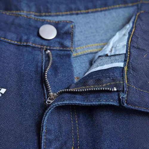 Mens Jeans Slim Fit Pantalones De Algodón De Color Sólido