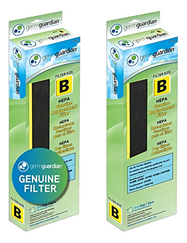 Germ Guardian Flt48252pk Hepa Genuine Air Purifier Replacement Filter B Multi-pack For Germguardian Ac4300bptca, Ac4900ca, Ac4825, Ac4825dlx, Ac4850pt, Cdap4500bca, Cdap4500wca And More, 2-pack