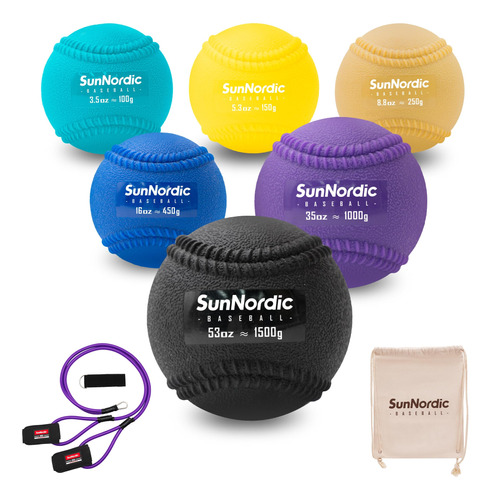 Sunnordic Paquete De 6/9 Pelotas De Beisbol Pliometricas Con