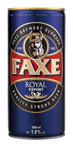 Imagen 1 de 10 de Cerveza Faxe Royal Export Lata 1 Litro - Dinamarca