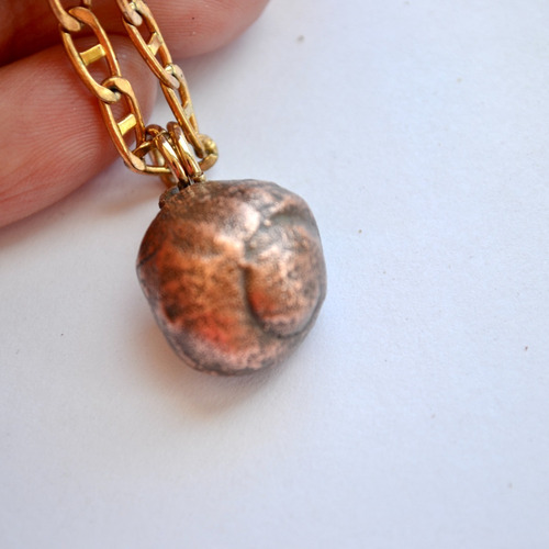 Collar Caracol Real, Cadena Bronce, Joyeria Natural, Cod1