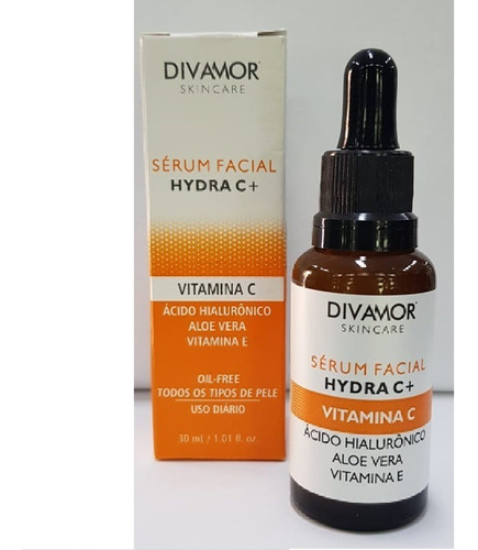 Sérum Facial Vitamina C Divamor 30ml Momento de aplicação Dia/Noite Tipo de pele Normal