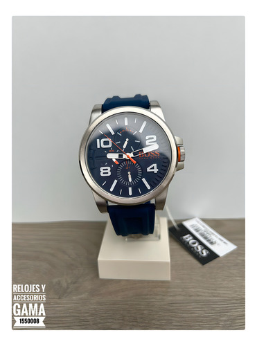 Relógio Hugo Boss 1550008 Cor da pulseira: azul, cor da moldura, prata, cor de fundo, azul