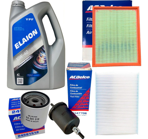 Kit 4 Filtros Service Completo + 10w40 Chevrolet Astra 2010