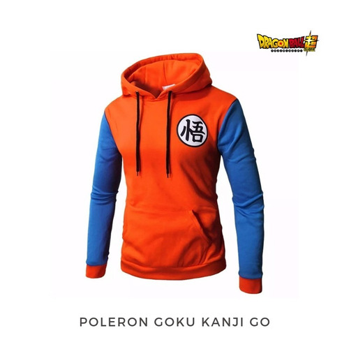 Poleron Canguro Con Capucha Diseño Goku 