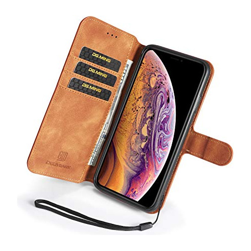 Funda Para iPhone XS Max Cafe Pu Leather Tpu Inner-02