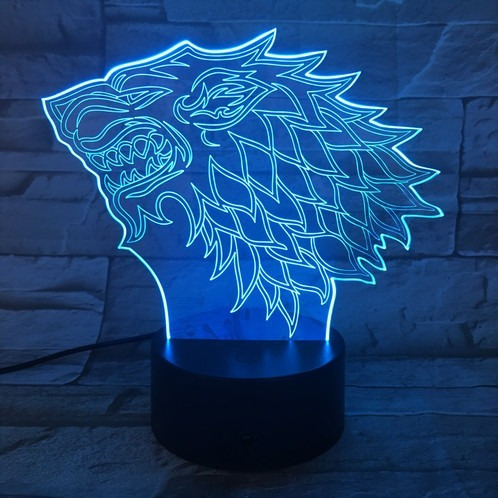 Luminária, Game Of Trhones, Led 3d,16 Cores+controle Remoto