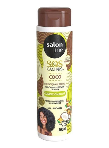 Condicionador Sos Cachos Coco Tratamento Profundo Salon Line