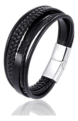 Pulsera Brazalete Cuero Hombre O Mujer Con Cierre Magnético