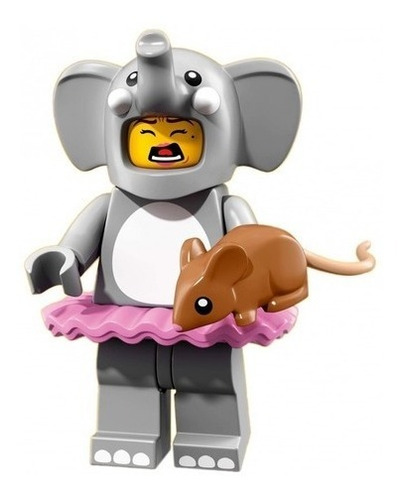 Lego Minifigura 1 Chica Con Disfraz De Elefante Fiesta 71021