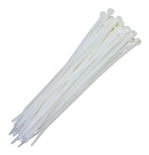 100 Abraçadeiras De Nylon Enforca Gato 2,5x100 Cores Cor Branco