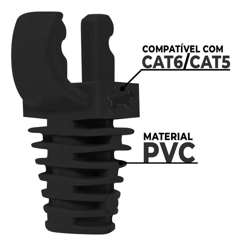 Conectores Rj45 Cat6 Kit 50 Unidades + Capa Protetora Boot