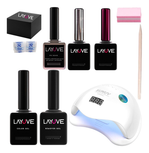 Kit Completo De Gel Semi Permanente - Layuve - Uñas