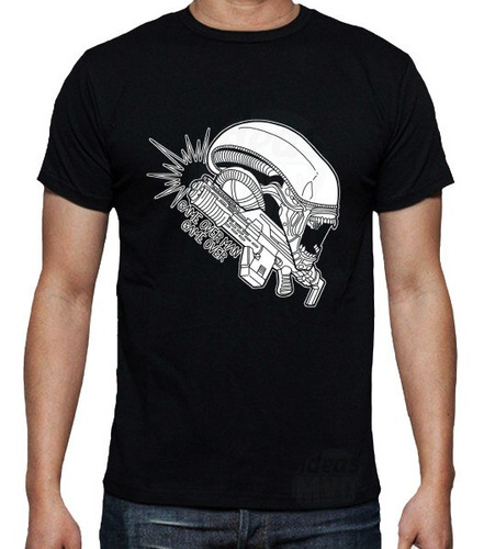 Remera Alien Game Over Man (negra) Ideas Mvd