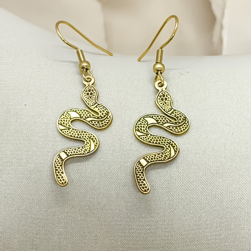 Aros Víbora Serpiente Culebra Medicina Oro 18k Macizo