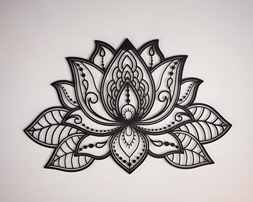 Mandala Flor De Lotus Parede Vazado 98x65mt Mdf 3mm