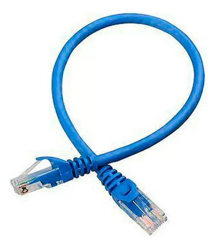 Patch Cord Lanpro Cat5e Certificado 0,5mt Azul