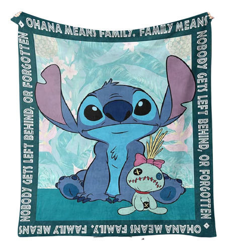 Manta De Peluche Suave Con Patrón Universo Stitch Lindo