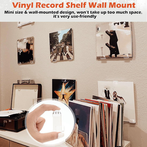 Estante Acrílico For Colgar Discos De Vinilo En La Pared, 3