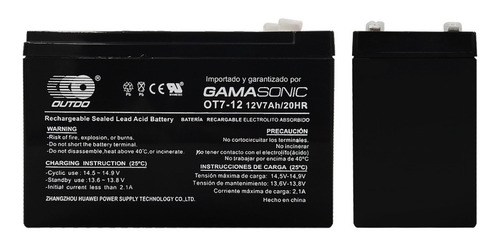 Imagen 2 de 8 de Bateria De Gel 12v 7ah Con Certificacion Ul