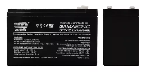 Bateria De Gel 12v 7ah Con Certificacion Ul