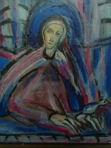 Arte Sacro Óleo Sobre Tela De La Autora Alicia De Noailles (Usado)