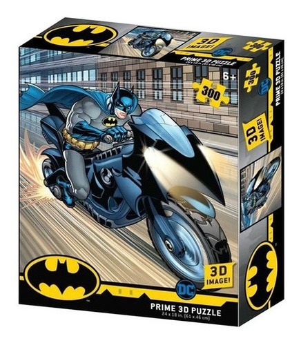 Puzzle Rompecabezas 300 Pzs Prime 3d Batman Batcycle Dc