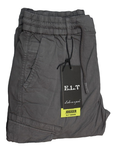Imagen 7 de 8 de Pantalones Hombre Cargo Gabardina Jogger Bolsillos Casuales