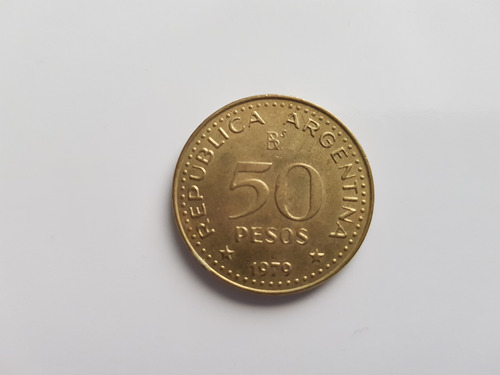 Moneda 50 Pesos Argentina 1979 Conquista Del Desierto