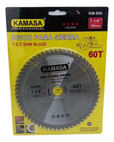 Disco De Sierra 7-1/4 260t Kamasa Km906