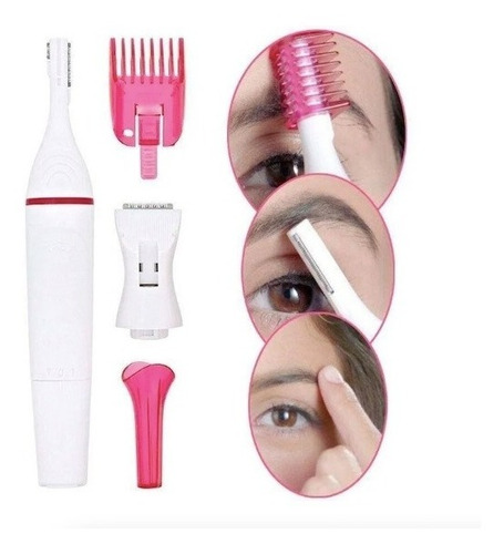 Imagen 2 de 9 de Perfiladora Cejas Afeitadora Eléctrica Femenina 5 Cabezales
