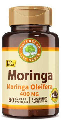 Moringa Oleifera - 60 Cápsulas De 400mg- Naturelab Sabor Sin sabor