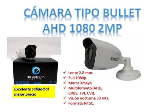 Cámara Tipo Bullet, Ahd 1080 2mp Multifomato