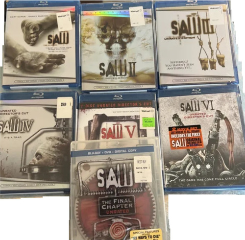 Colección Blu-ray Original Saw X7 Películas Juego Del Miedo