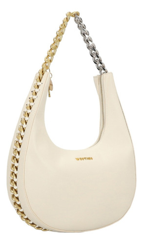 Bolsa Hobo Para Mujer Westies Beige Hbquazimotowe Acabado de los herrajes Oro Diseño de la tela Liso