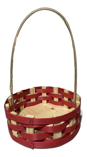 Cesta Com Alça Linux Vermelha Com Dourado M