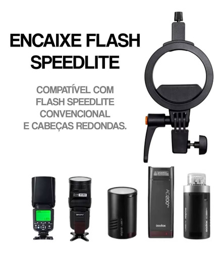 Soft Box 65cm Octa Com Grid Greika Bowens + Suporte Flash