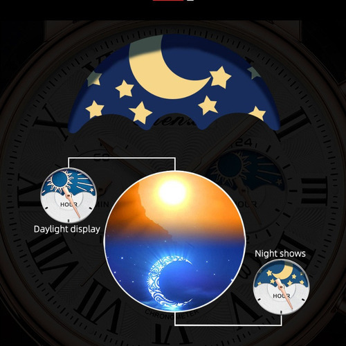 Reloj Cronógrafo Chenxi Cx-973 Moon Phase