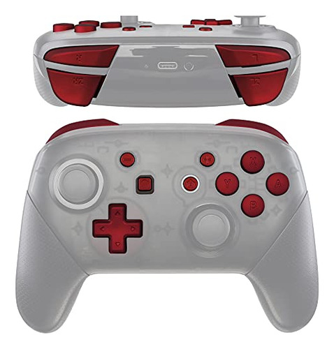 Extremerate Pack De Botones Glossy Para Switch Pro Controlle