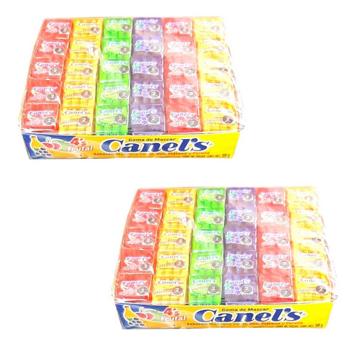2 Pack - Chicles Canels 4s Frutas 60 Piezas